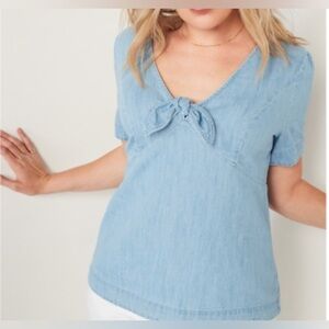 Old Navy Tie Front Blouse